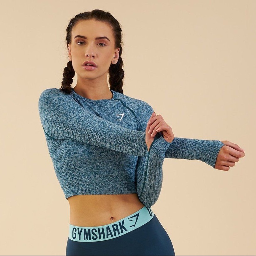 Gymshark Vital Seamless Crop - Deep Teal